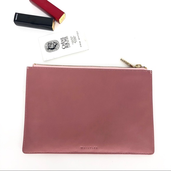 Whistles multi color pink metallic leather pouch - Picture 3 of 4